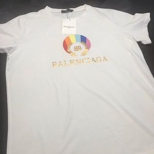 Balenciaga white crew neck tee